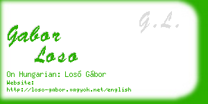 gabor loso business card