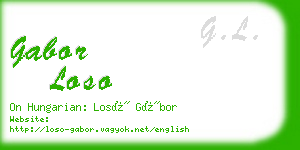 gabor loso business card